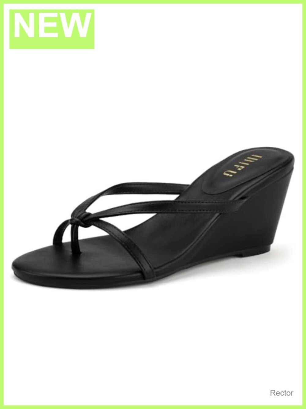 Wedge Sandals with 2.5-Inch Heel and Strappy Open Toe Design